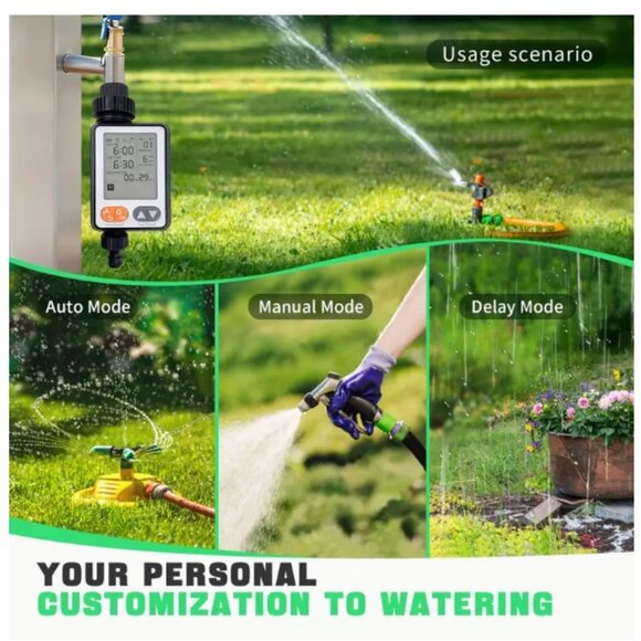 Sprinkler Timer for Garden Hose, 10 Programmable Water Timer with with Auto Rain - Picture 4 of 13
